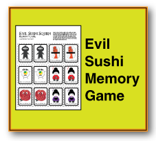 iPhone and Android Evil Sushi Memory Game