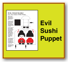 iPhone and Android Evil Sushi Puppet