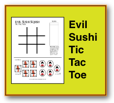 iPhone and Android Evil Sushi Tic Tac Toe